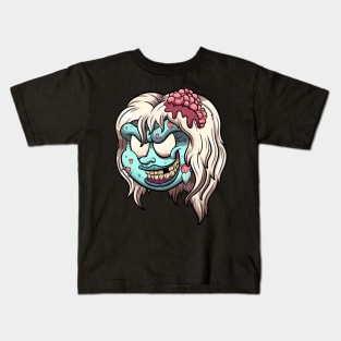 Girl Zombie Head Kids T-Shirt